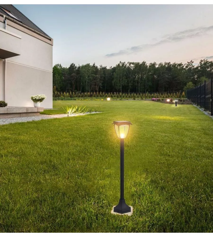 PALO LED SOLARE DA ESTERNO VTAC NERO 3000+6000K